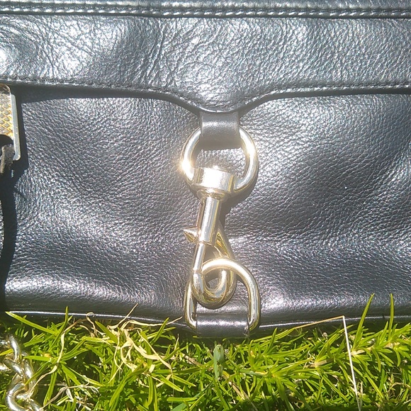 Rebecca Minkoff Mini M.A.C Black Leather Crossbody Bag - Picture 8 of 15